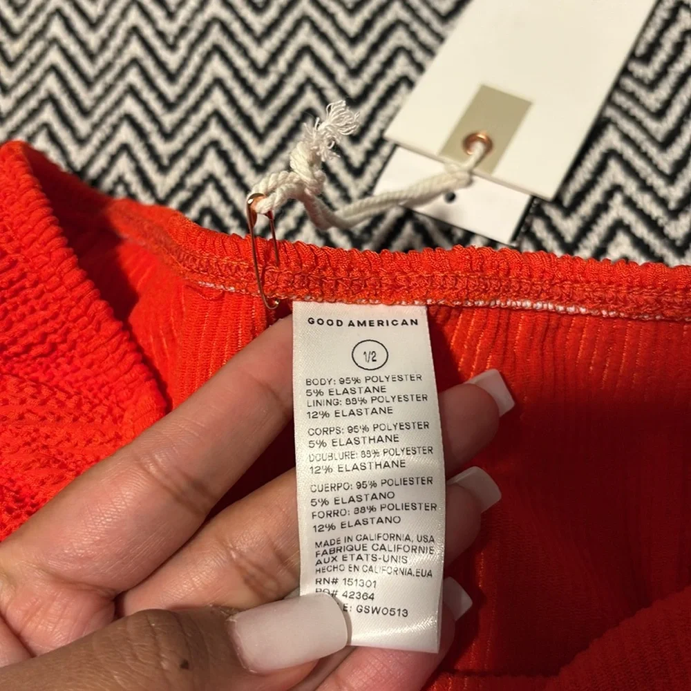 Good American Always Fits Bottom Bright Poppy NWT | Sz 1/2 Small/Med - Picture 10 of 14